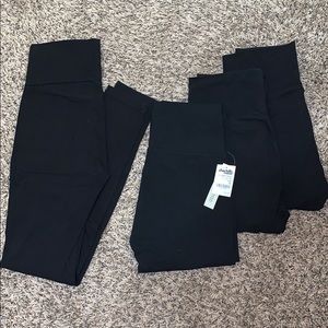 Lot of 4 Black High Waisted Leggings